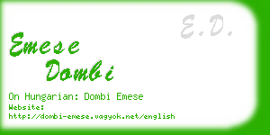 emese dombi business card